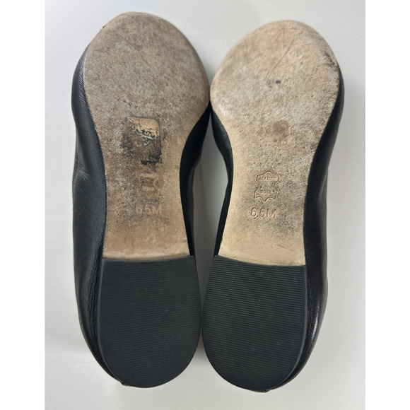 Tory Burch Liana Rhinestone Jewel Embellished Ballet Flats Black Leather Sz 6.5 - Picture 6 of 16
